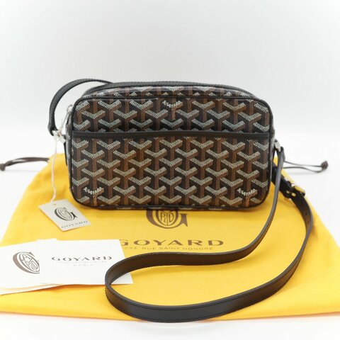 Goyard 戈雅 Cap Vert PM 經典黑色 帆布 小牛皮 小號拉鍊相機包