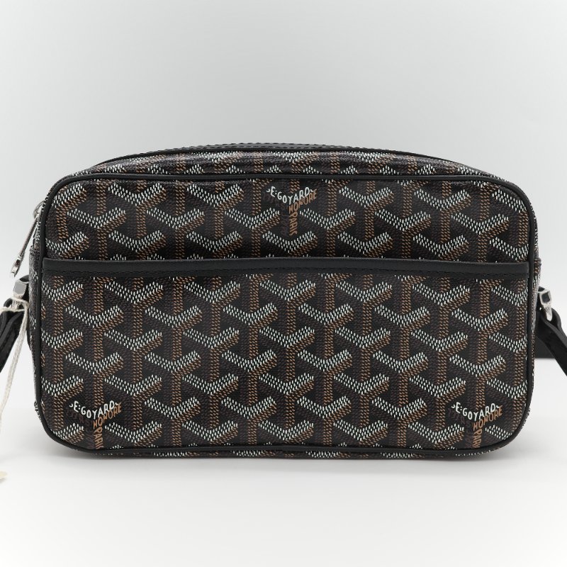 Goyard 戈雅 Cap Vert PM 經典黑色 帆布 小牛皮 小號拉鍊相機包-1