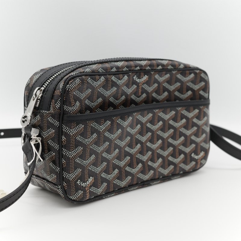 Goyard 戈雅 Cap Vert PM 經典黑色 帆布 小牛皮 小號拉鍊相機包-2