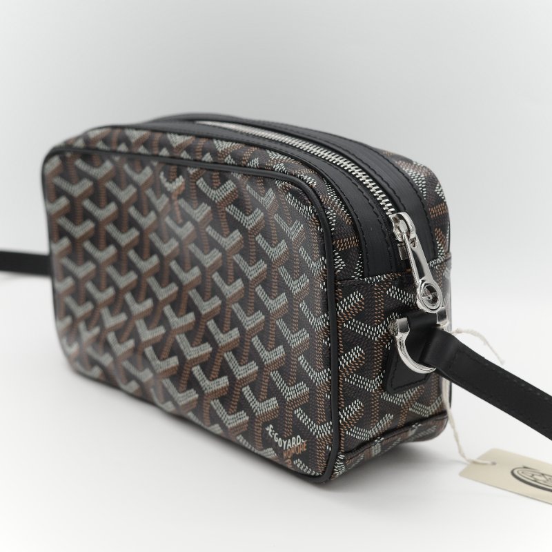 Goyard 戈雅 Cap Vert PM 經典黑色 帆布 小牛皮 小號拉鍊相機包-5