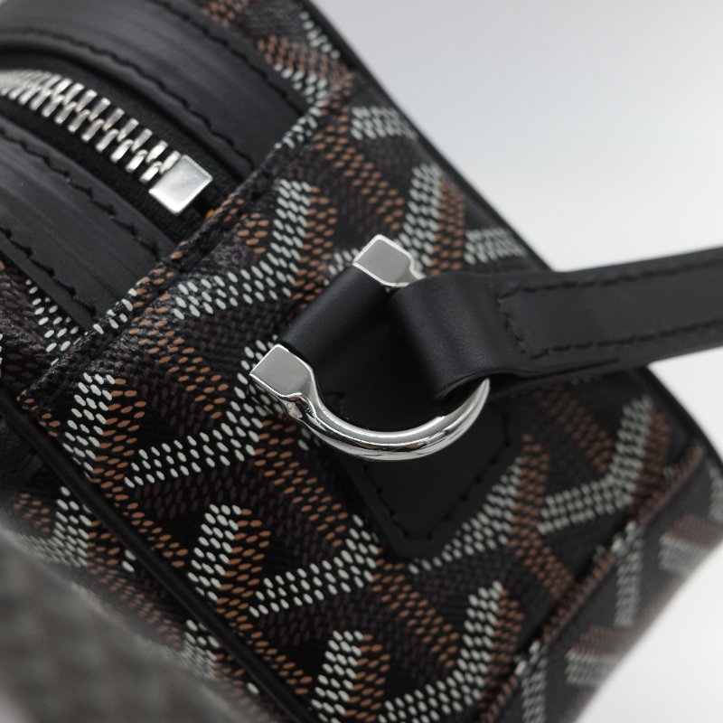 Goyard 戈雅 Cap Vert PM 經典黑色 帆布 小牛皮 小號拉鍊相機包-8