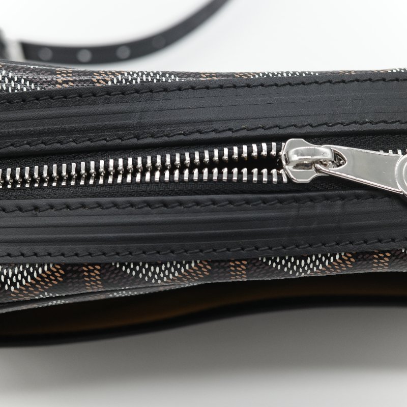 Goyard 戈雅 Cap Vert PM 經典黑色 帆布 小牛皮 小號拉鍊相機包-12