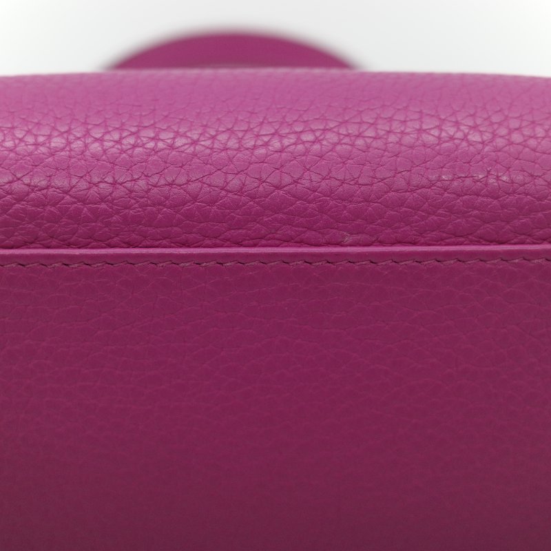 Hermès 愛馬仕 Kelly 28 凱莉 28 海葵紫 TC 牛皮 銀扣 手提包 斜背 兩用包-10