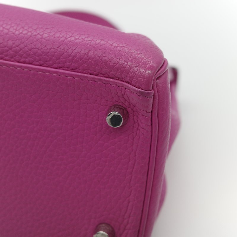 Hermès 愛馬仕 Kelly 28 凱莉 28 海葵紫 TC 牛皮 銀扣 手提包 斜背 兩用包-11