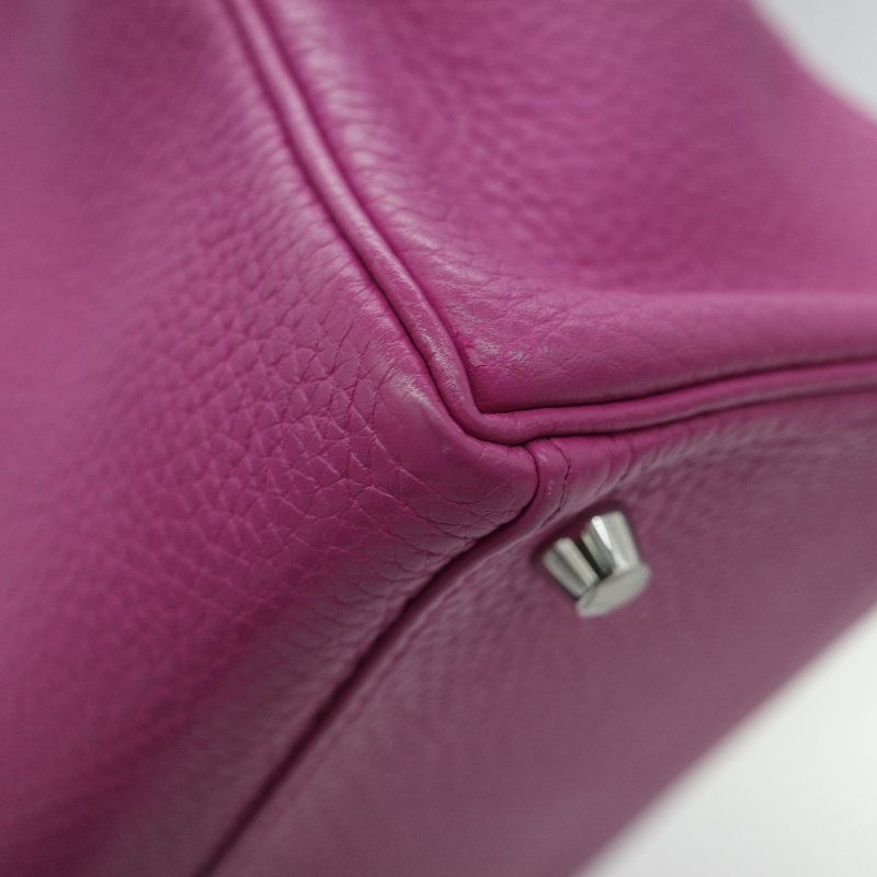 Hermès 愛馬仕 Kelly 28 凱莉 28 海葵紫 TC 牛皮 銀扣 手提包 斜背 兩用包-18