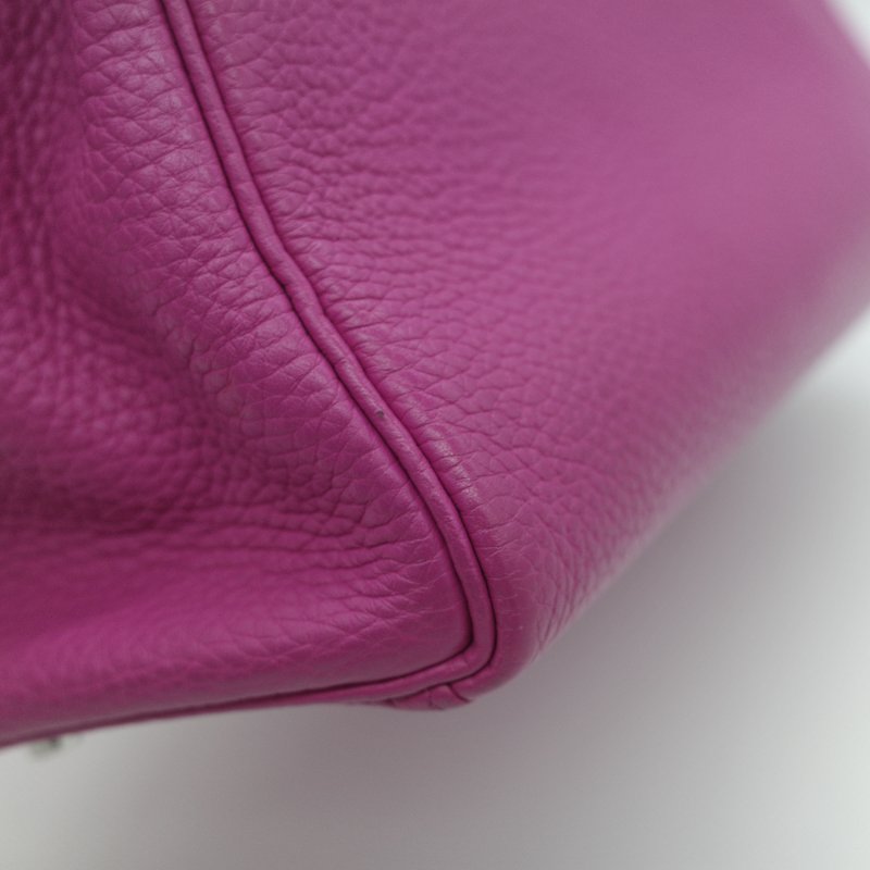 Hermès 愛馬仕 Kelly 28 凱莉 28 海葵紫 TC 牛皮 銀扣 手提包 斜背 兩用包-19