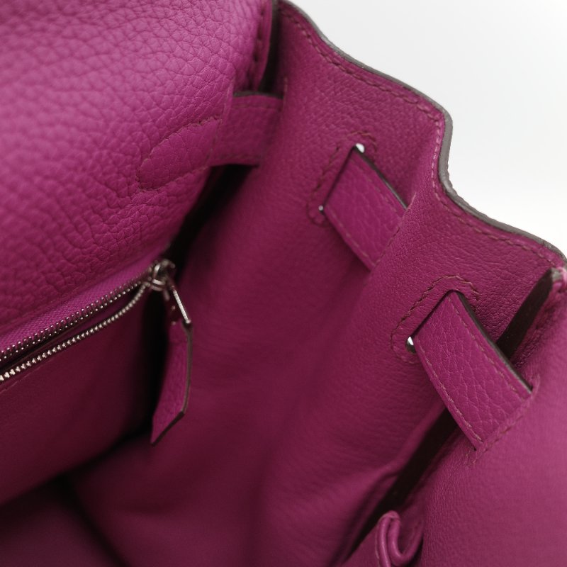 Hermès 愛馬仕 Kelly 28 凱莉 28 海葵紫 TC 牛皮 銀扣 手提包 斜背 兩用包-26