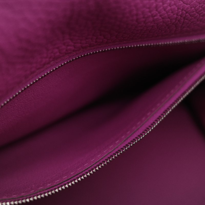 Hermès 愛馬仕 Kelly 28 凱莉 28 海葵紫 TC 牛皮 銀扣 手提包 斜背 兩用包-28