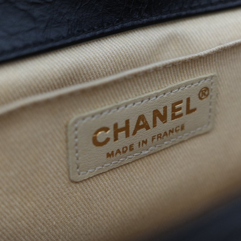 全網最低🌟品牌月特價(狀況好♥️配件齊全)Chanel 香奈兒 Leboy 25 菱格紋 油蠟牛皮 黑色 復古金扣 鏈條包 斜挎包 單肩包-26