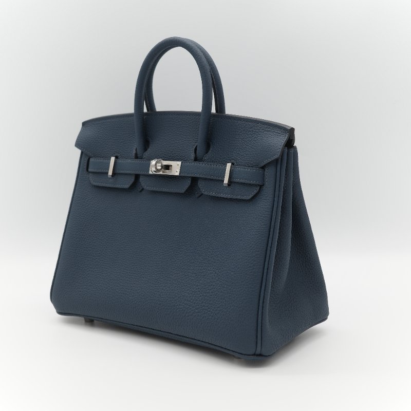 (全新品🌟)Hermès 愛馬仕 Birkin 25 普魯士藍 Togo 小牛皮 銀扣 手提包 柏金包 W 刻-3