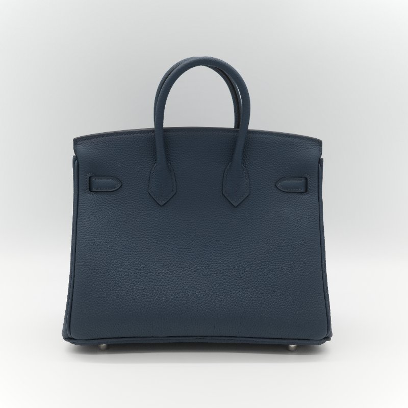 (全新品🌟)Hermès 愛馬仕 Birkin 25 普魯士藍 Togo 小牛皮 銀扣 手提包 柏金包 W 刻-4