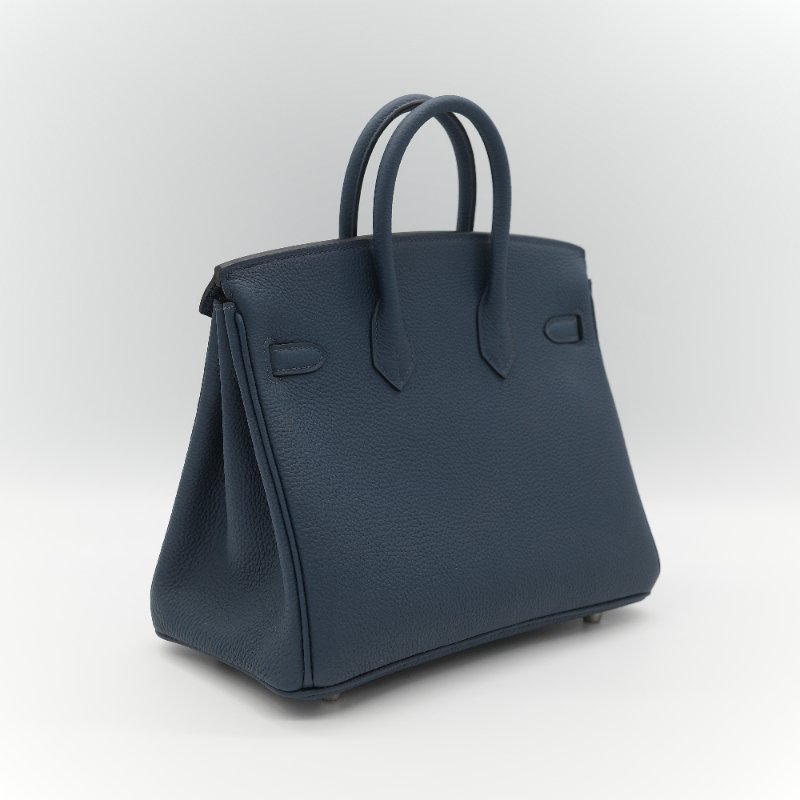 (全新品🌟)Hermès 愛馬仕 Birkin 25 普魯士藍 Togo 小牛皮 銀扣 手提包 柏金包 W 刻-5