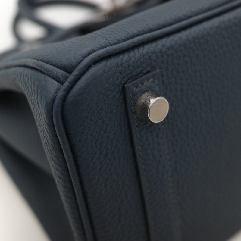 (全新品🌟)Hermès 愛馬仕 Birkin 25 普魯士藍 Togo 小牛皮 銀扣 手提包 柏金包 W 刻-8