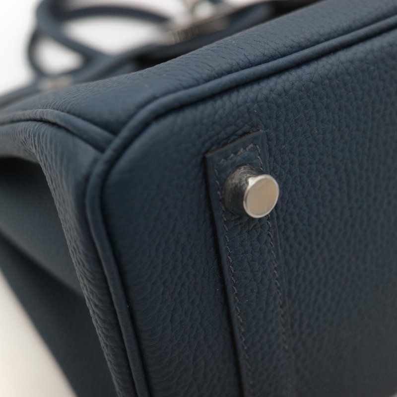 (全新品🌟)Hermès 愛馬仕 Birkin 25 普魯士藍 Togo 小牛皮 銀扣 手提包 柏金包 W 刻-9