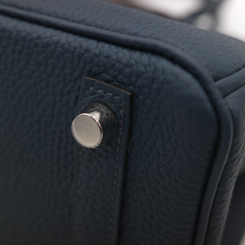 (全新品🌟)Hermès 愛馬仕 Birkin 25 普魯士藍 Togo 小牛皮 銀扣 手提包 柏金包 W 刻-10