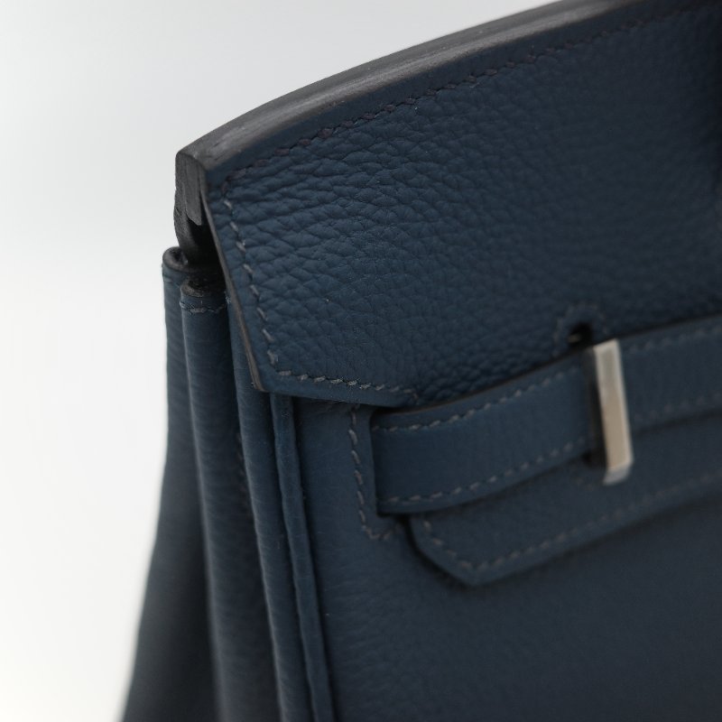 (全新品🌟)Hermès 愛馬仕 Birkin 25 普魯士藍 Togo 小牛皮 銀扣 手提包 柏金包 W 刻-11