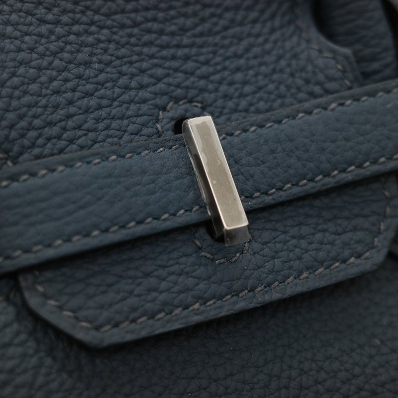 (全新品🌟)Hermès 愛馬仕 Birkin 25 普魯士藍 Togo 小牛皮 銀扣 手提包 柏金包 W 刻-12