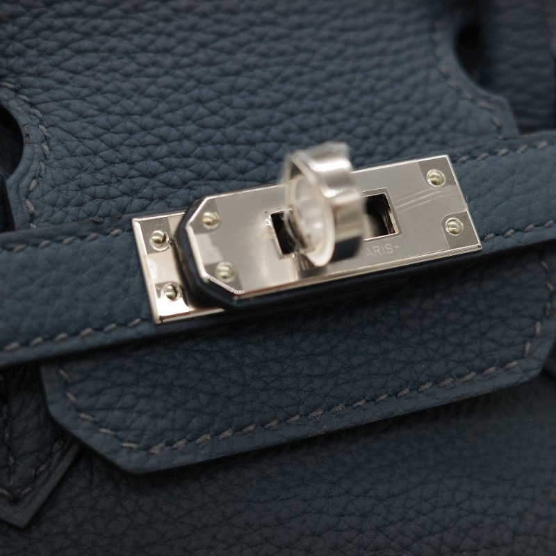 (全新品🌟)Hermès 愛馬仕 Birkin 25 普魯士藍 Togo 小牛皮 銀扣 手提包 柏金包 W 刻-13