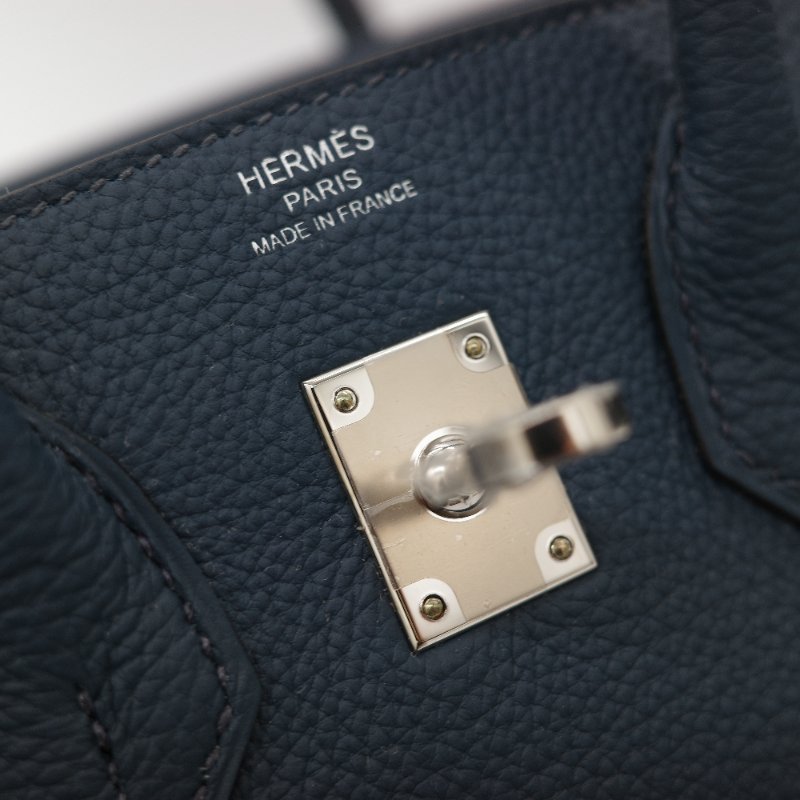 (全新品🌟)Hermès 愛馬仕 Birkin 25 普魯士藍 Togo 小牛皮 銀扣 手提包 柏金包 W 刻-18