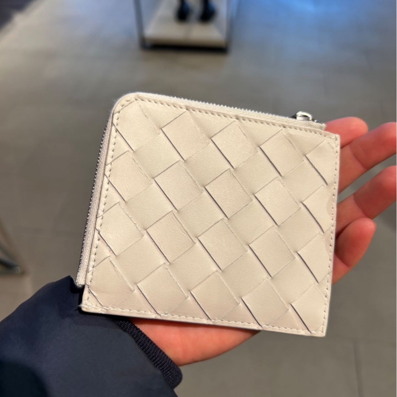 BOTTEGA VENETA 編織格紋拉鍊零錢卡包-3