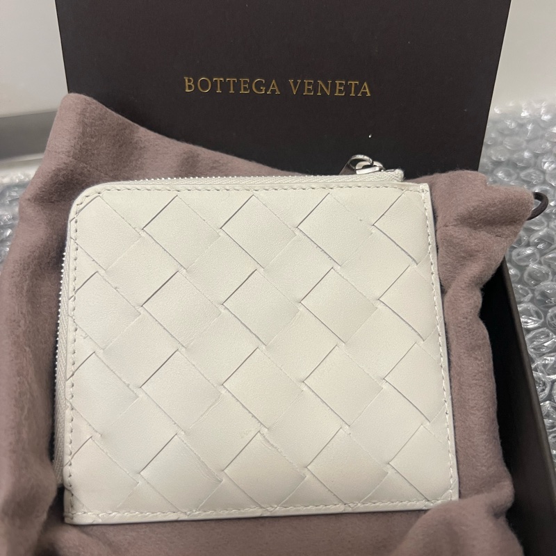 BOTTEGA VENETA 編織格紋拉鍊零錢卡包-3