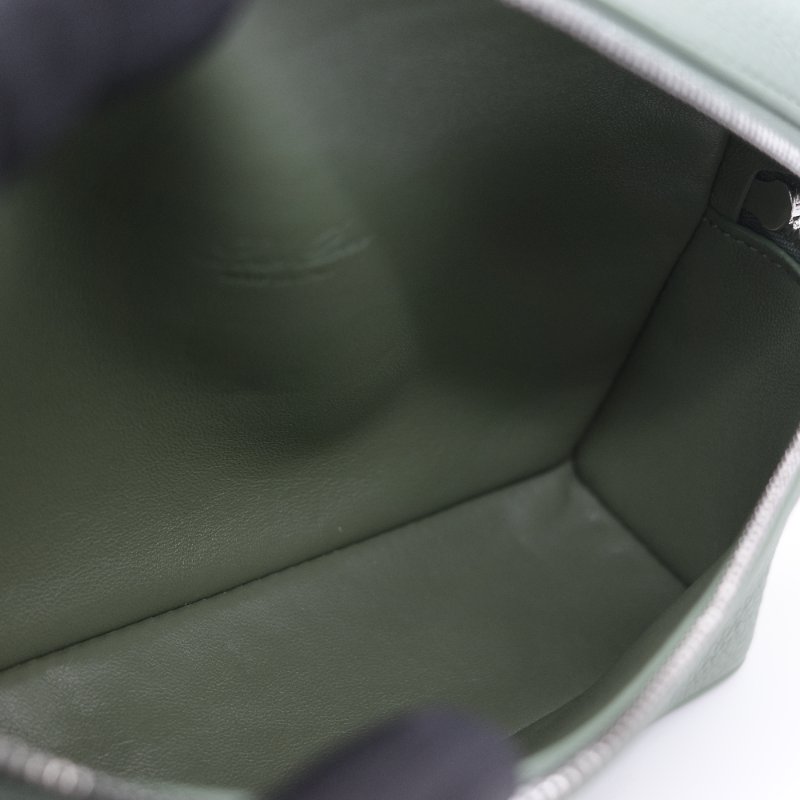 (全套全配♥️)Loro Piana Extra Pocket L19 綠色 小牛皮 手提包 斜背包 化妝包-12