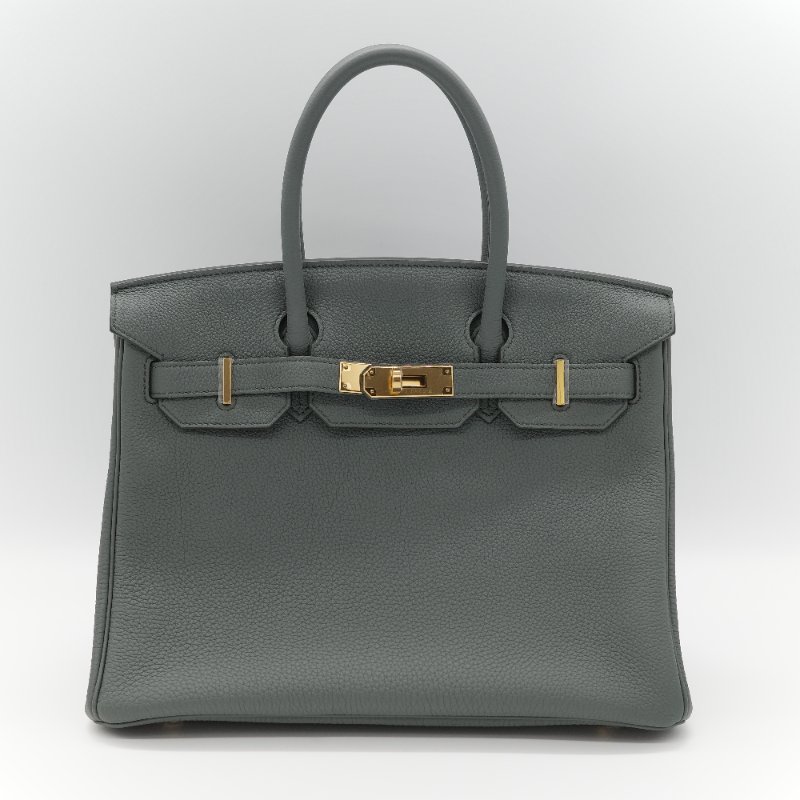 Hermès 愛馬仕 Birkin 30 杏仁綠 金釦 Togo 牛皮 手提 鉑金包 D 刻-1