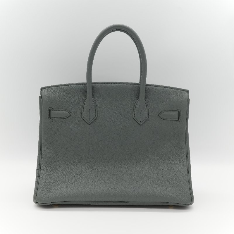 Hermès 愛馬仕 Birkin 30 杏仁綠 金釦 Togo 牛皮 手提 鉑金包 D 刻-4