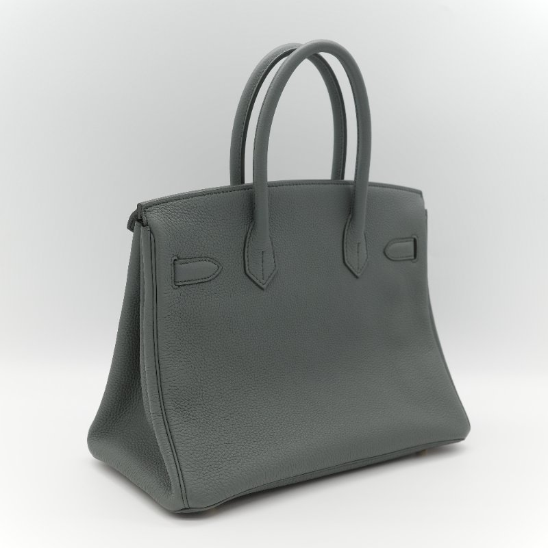 Hermès 愛馬仕 Birkin 30 杏仁綠 金釦 Togo 牛皮 手提 鉑金包 D 刻-5