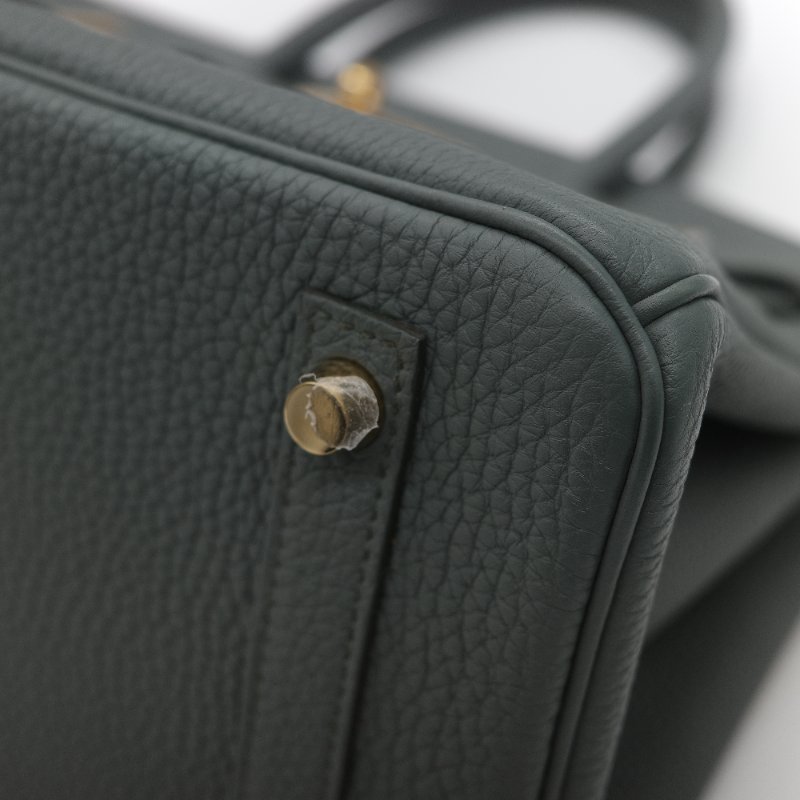 Hermès 愛馬仕 Birkin 30 杏仁綠 金釦 Togo 牛皮 手提 鉑金包 D 刻-9
