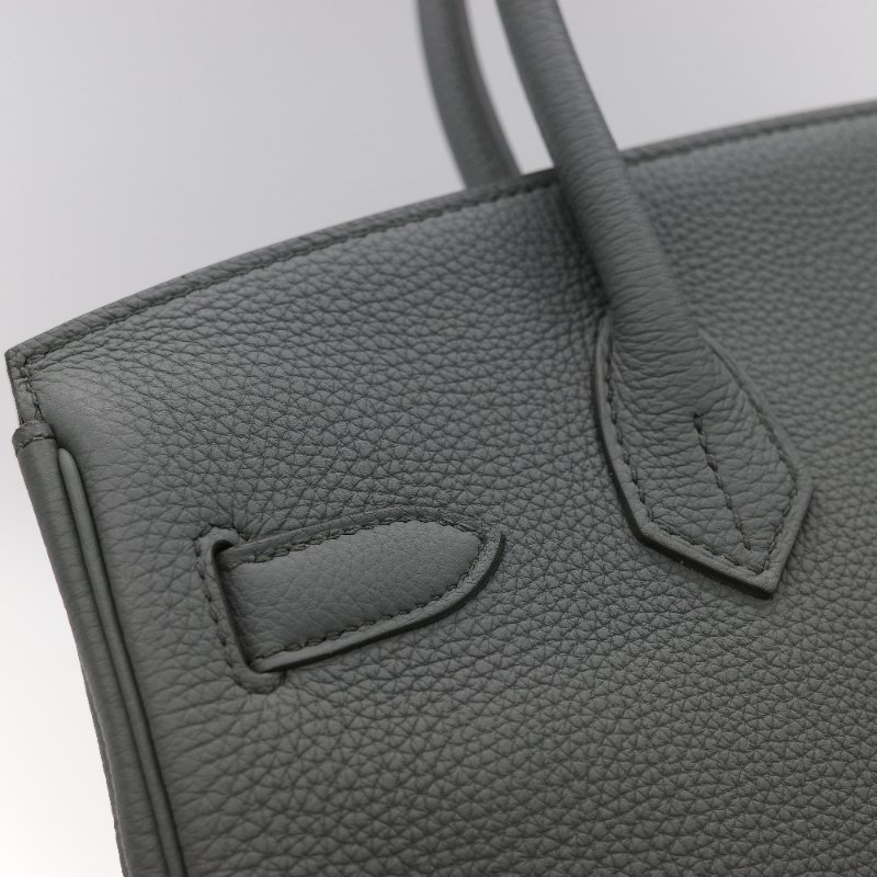 Hermès 愛馬仕 Birkin 30 杏仁綠 金釦 Togo 牛皮 手提 鉑金包 D 刻-12