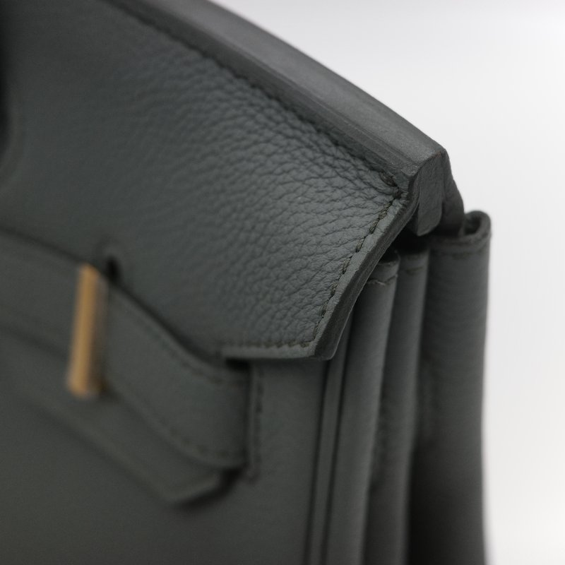 Hermès 愛馬仕 Birkin 30 杏仁綠 金釦 Togo 牛皮 手提 鉑金包 D 刻-14