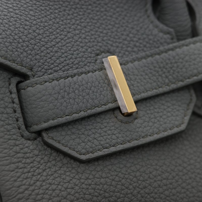 Hermès 愛馬仕 Birkin 30 杏仁綠 金釦 Togo 牛皮 手提 鉑金包 D 刻-15
