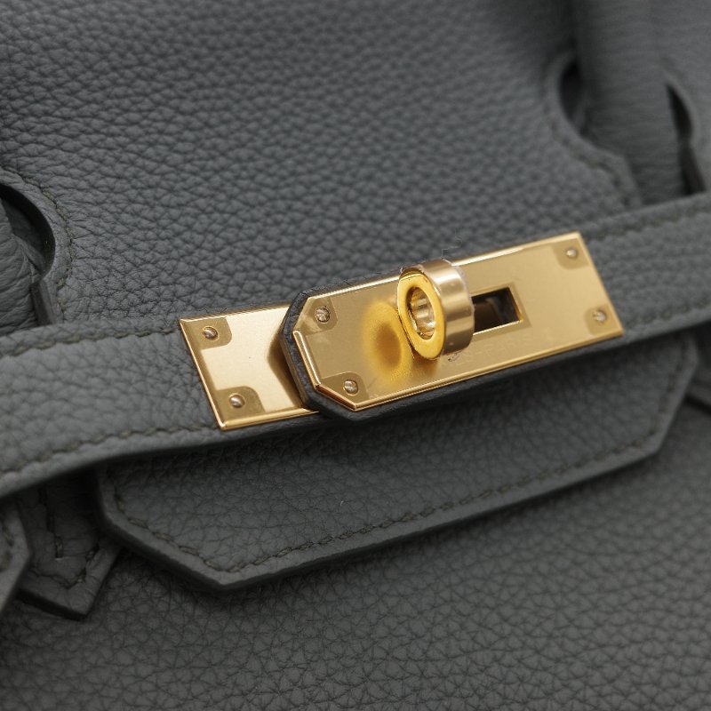 Hermès 愛馬仕 Birkin 30 杏仁綠 金釦 Togo 牛皮 手提 鉑金包 D 刻-16