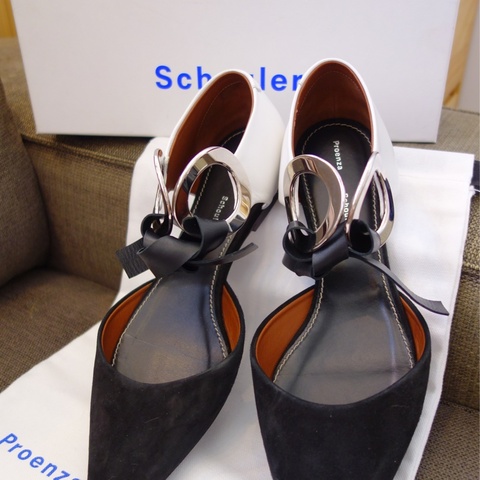 Proenza Schouler PS 綁帶平底鞋 EU40