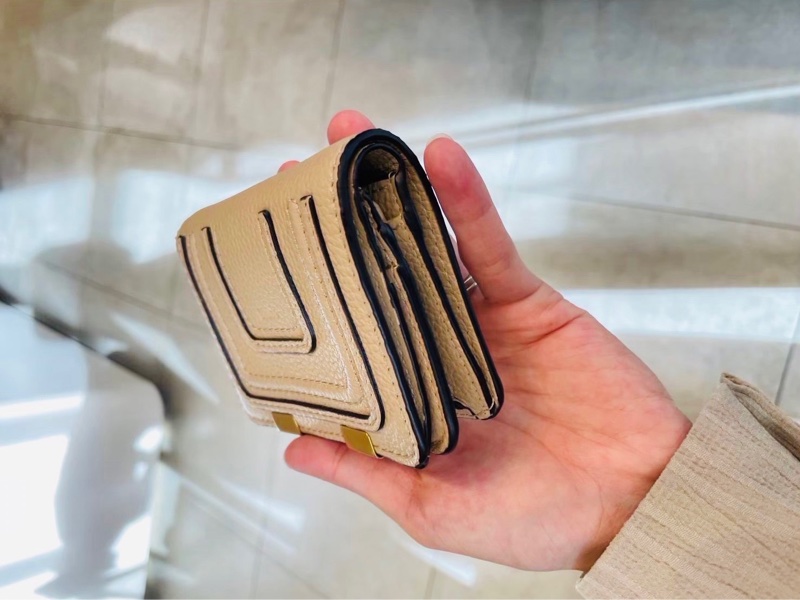 Chloé經典Marcie 小牛皮雙摺短夾-5