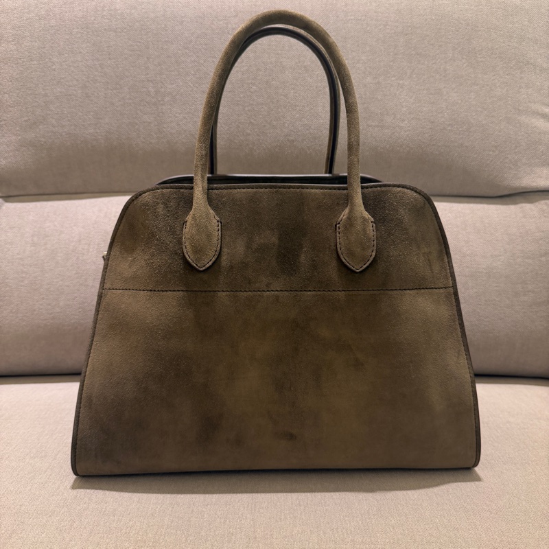 The Row Margaux 12 in Nut Brown Suede-0