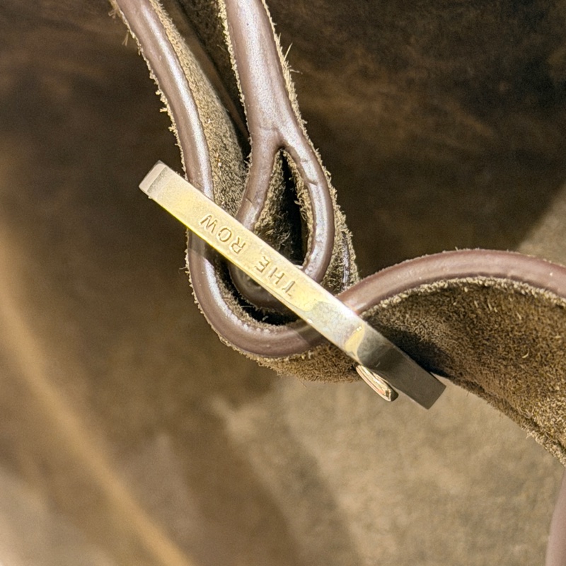 The Row Margaux 12 in Nut Brown Suede-3