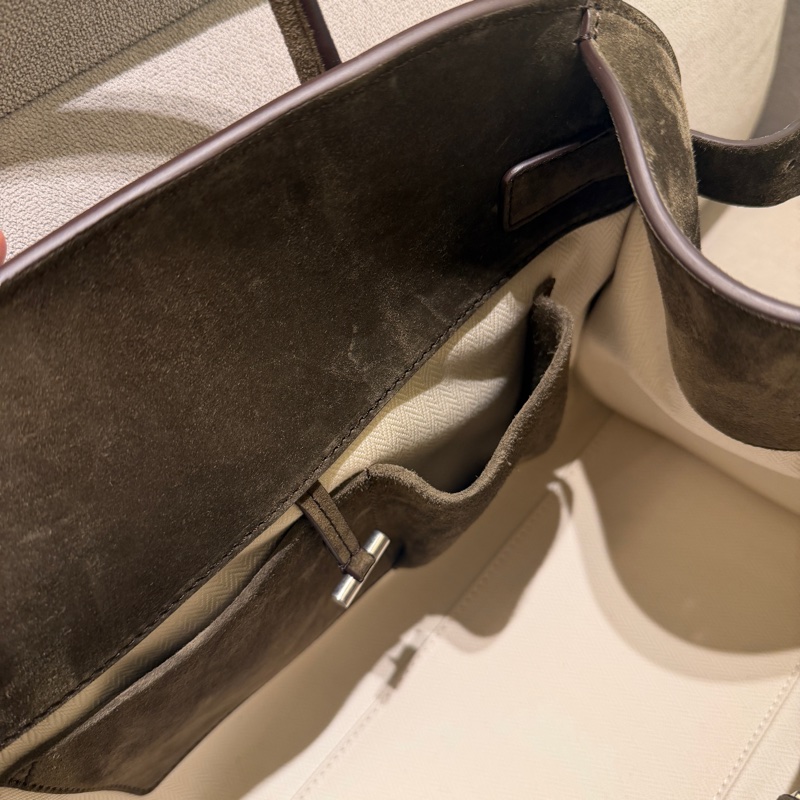 The Row Margaux 12 in Nut Brown Suede-7