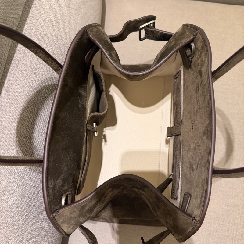 The Row Margaux 12 in Nut Brown Suede-8