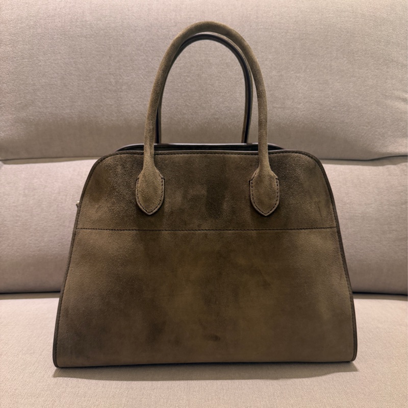 The Row Margaux 12 in Nut Brown Suede-9