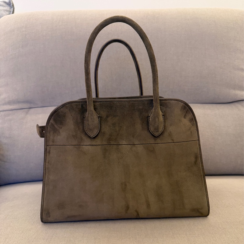 The Row Margaux 12 in Nut Brown Suede-10