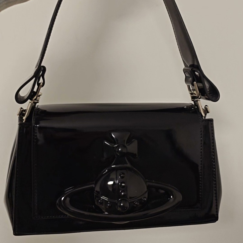 【Nana女孩看過來🖤朋克主義🤘🏻全網稀有】Vivienne Westwood 西太后 HAZEL 手提|斜揹|單肩包 中號 黑色-2