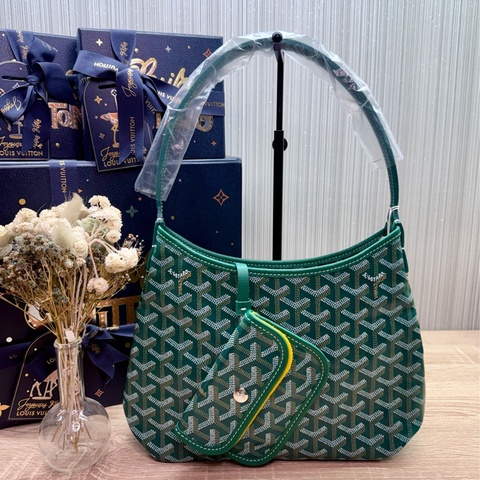 Goyard mini HOBO綠色戈雅迷你HOBO肩背手提托特包購物包