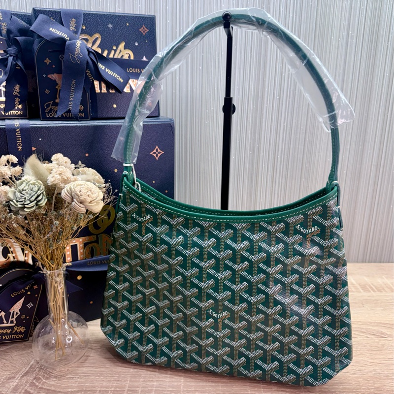 Goyard mini HOBO綠色戈雅迷你HOBO肩背手提托特包購物包-2