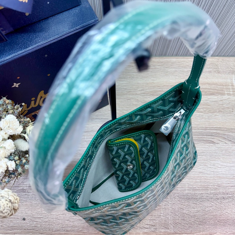 Goyard mini HOBO綠色戈雅迷你HOBO肩背手提托特包購物包-5
