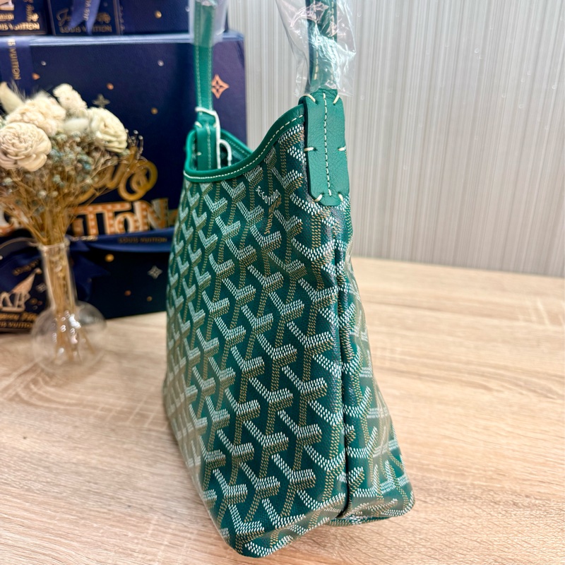 Goyard mini HOBO綠色戈雅迷你HOBO肩背手提托特包購物包-11