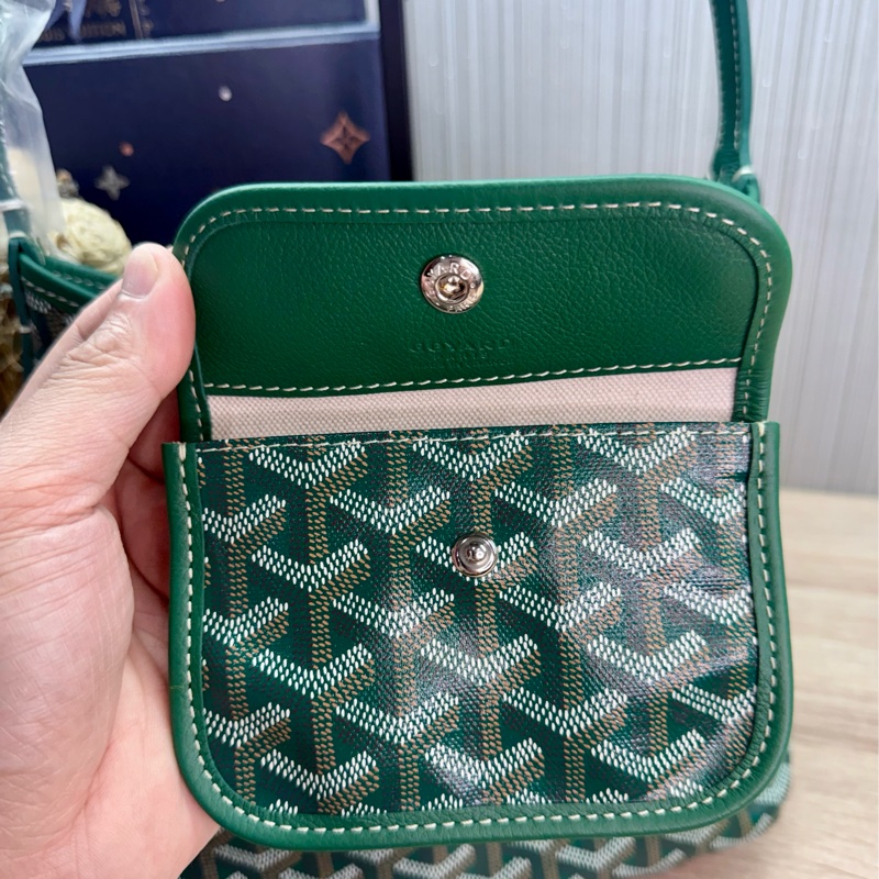 Goyard mini HOBO綠色戈雅迷你HOBO肩背手提托特包購物包-14