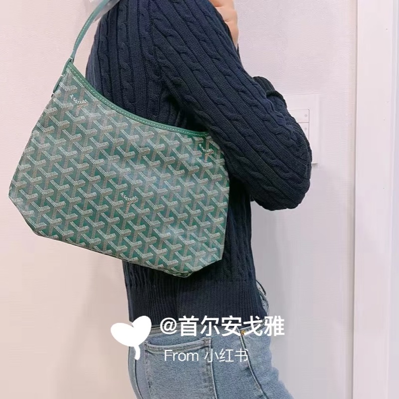 Goyard mini HOBO綠色戈雅迷你HOBO肩背手提托特包購物包-19