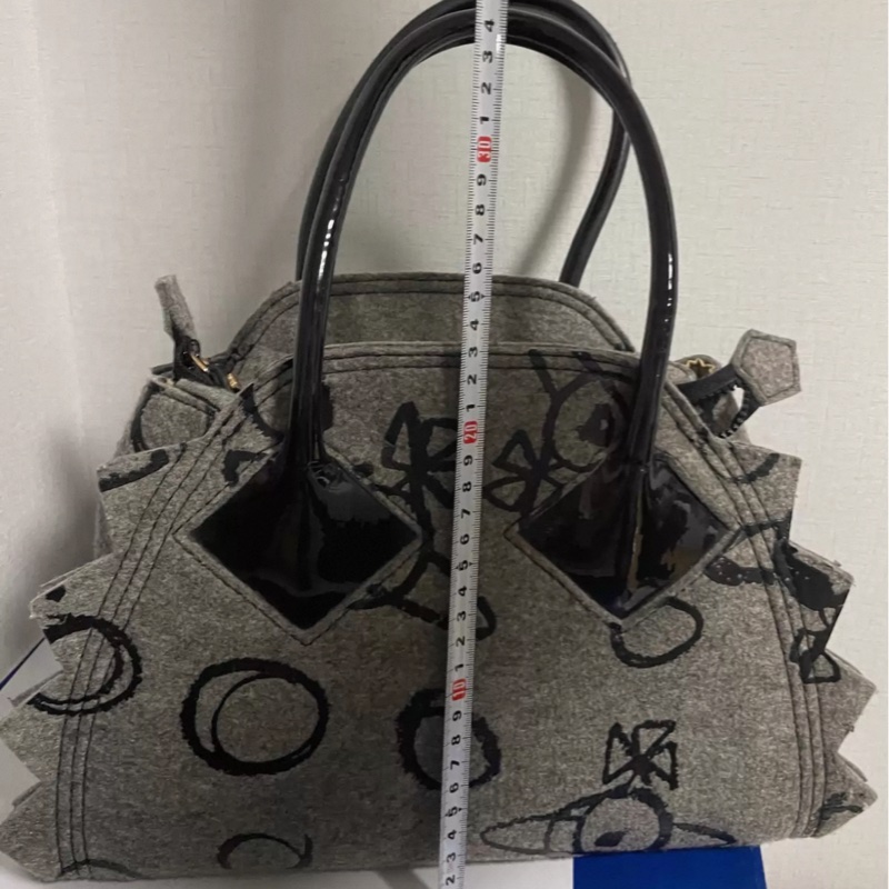 【復古反叛✨全網最低價❗️】西太后 Vintage Vivienne Westwood 正品絕版 毛氈保齡球包-10